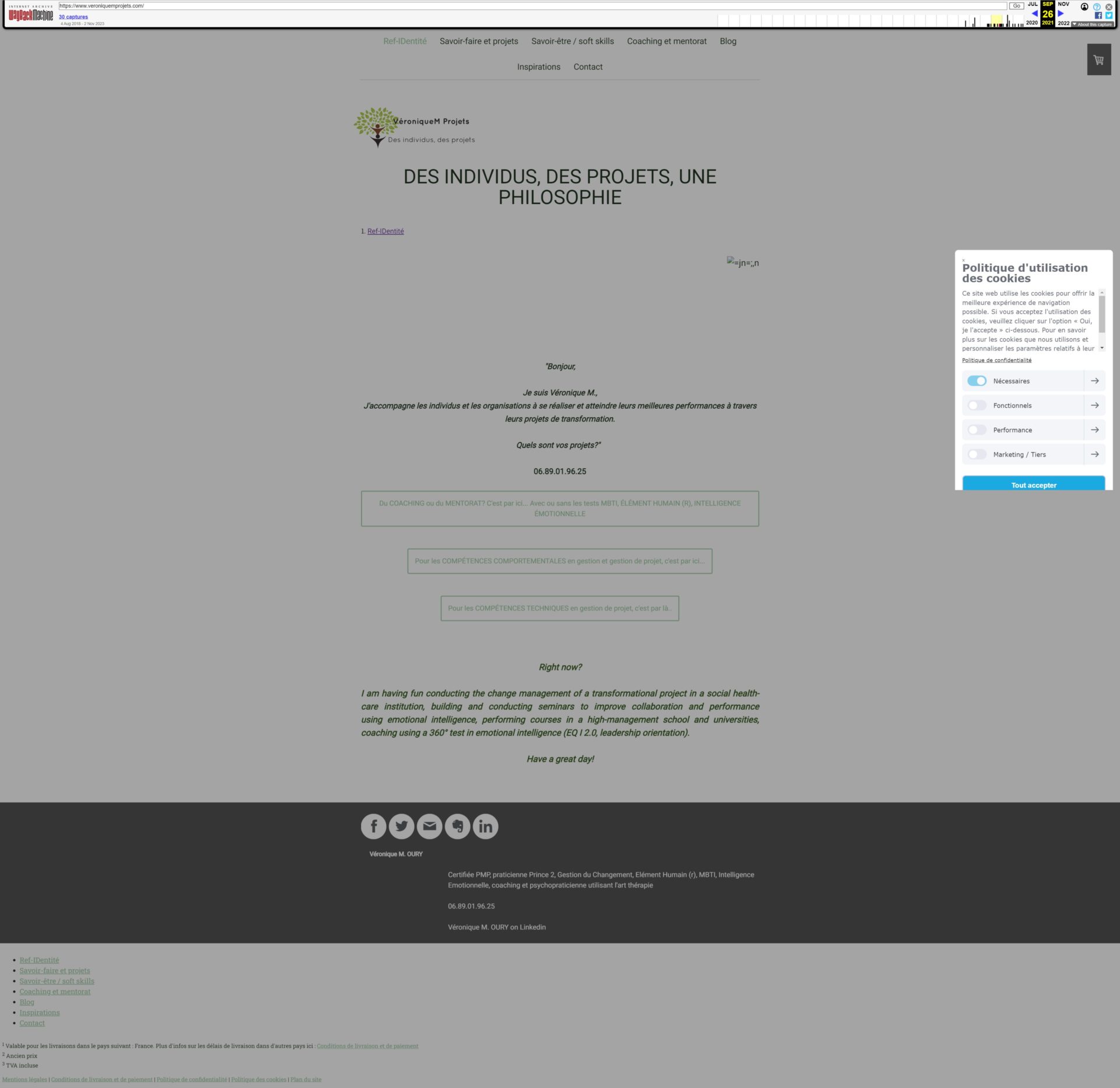 Site internet VMP avant refonte